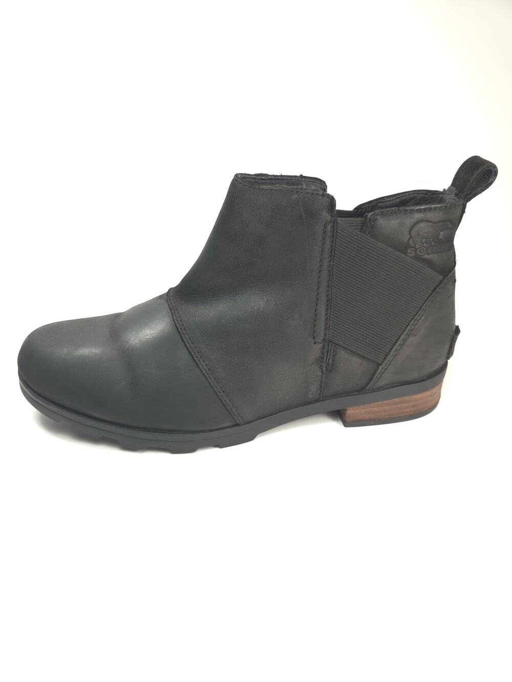 Sorel Waterproof Black Leather Moto Ankle Booties W 9.5